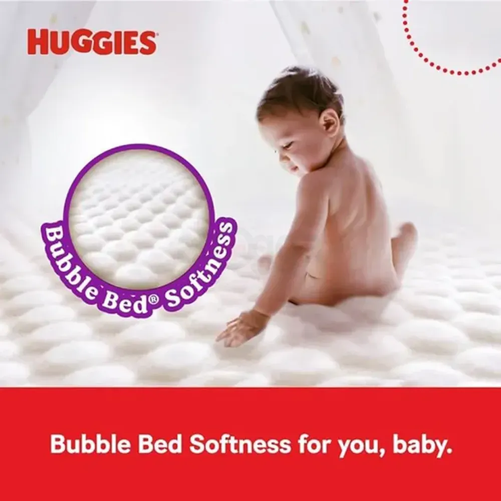Huggies Dry Tape Diaper NB-36 (Up To 5Kg) Bubble Bed  