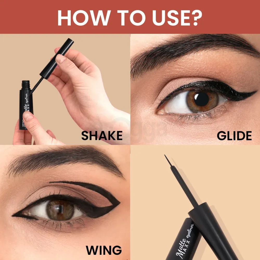 Swiss Beauty Smudge Proof Matte Max Eyeliner- 01 Black  