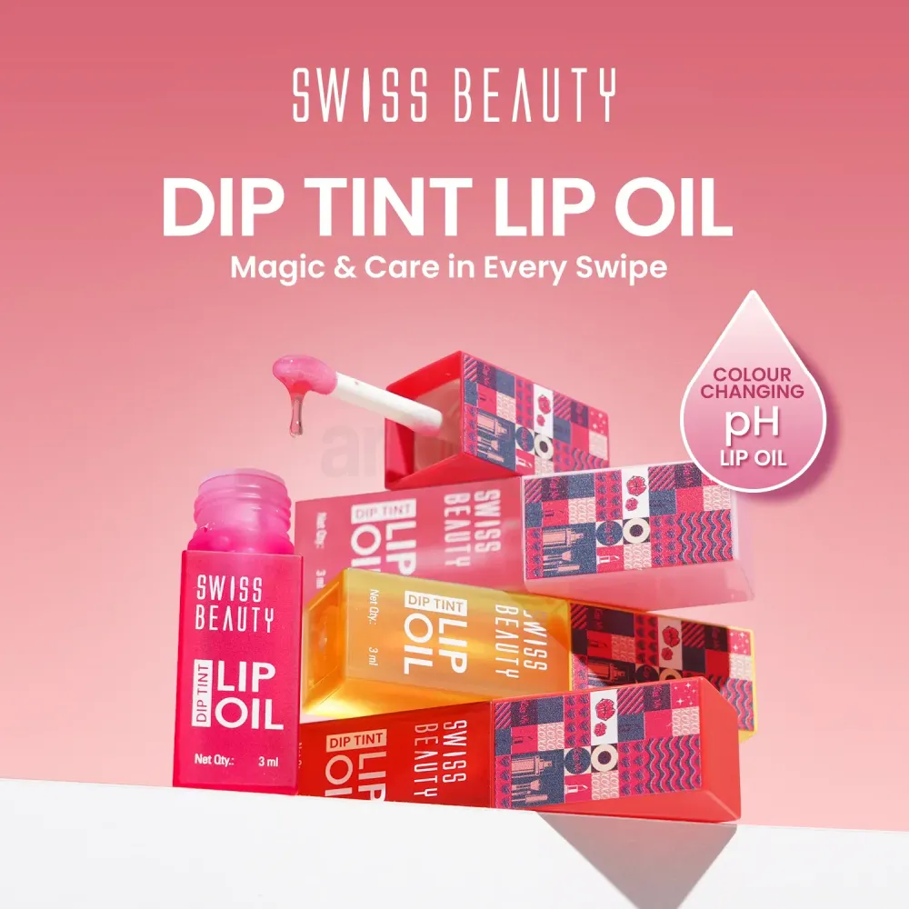 Swiss Beauty Lip Oil Dip Tint- Peach 03  