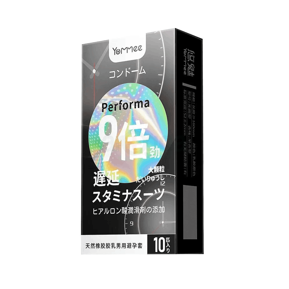 Yommee Performa 9 Times Dotted Condom - 10Pcs Pack  