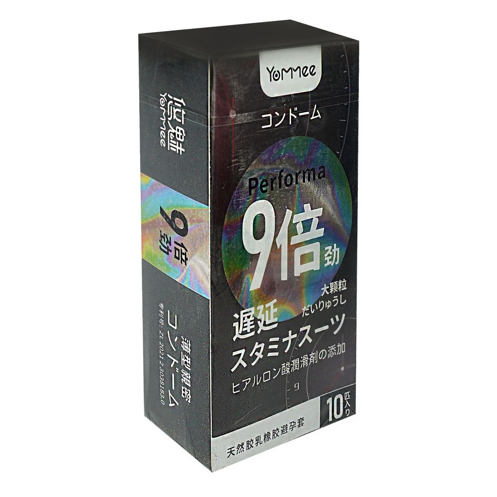 Yommee Performa 9 Times Dotted Condom - 10Pcs Pack  