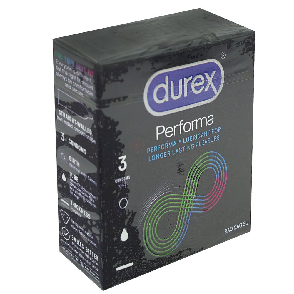 Durex Performa Lubricant Longer Lasting Condom - 3Pcs  