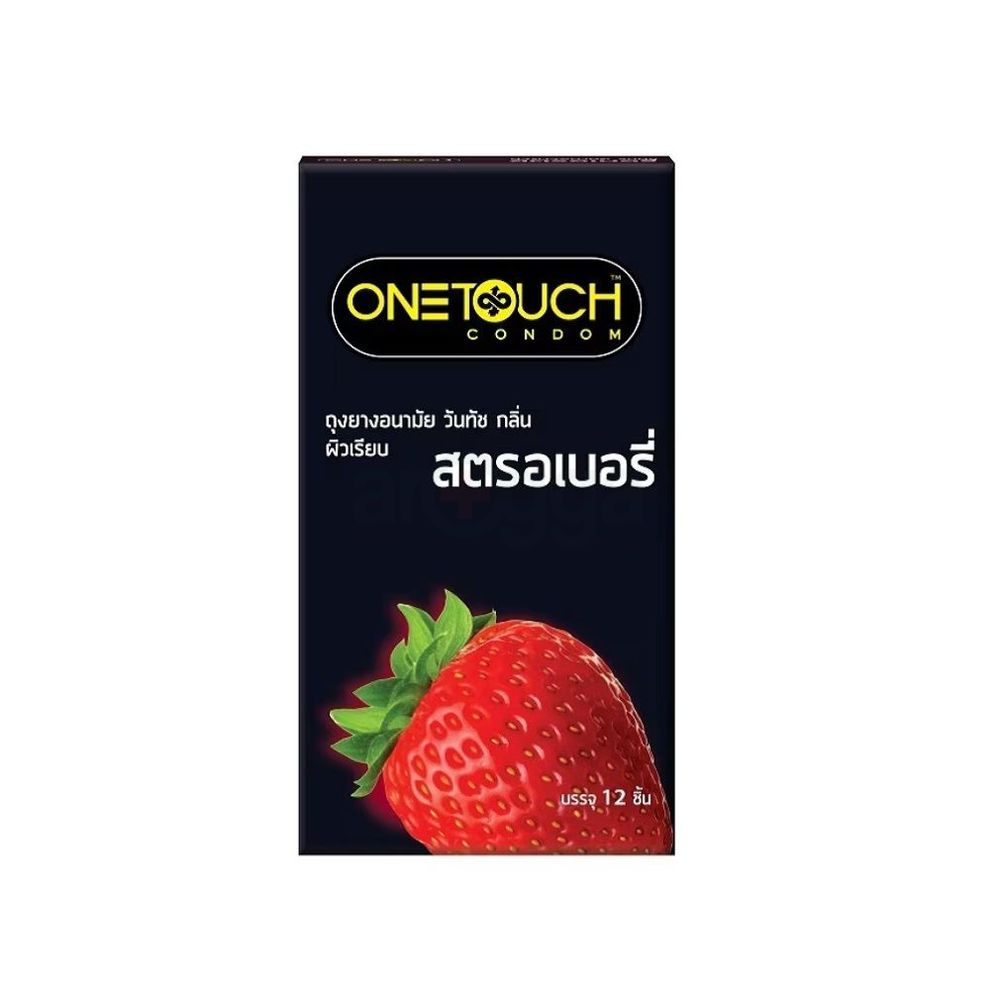 Onetouch Strawberry Flavoured Ultra Thin Condom 12Pcs Pack (Thailand)  