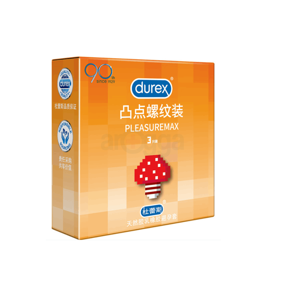 Durex Pleasuremax Ribbed Dotted Countored Condom 3Pcs Pack  