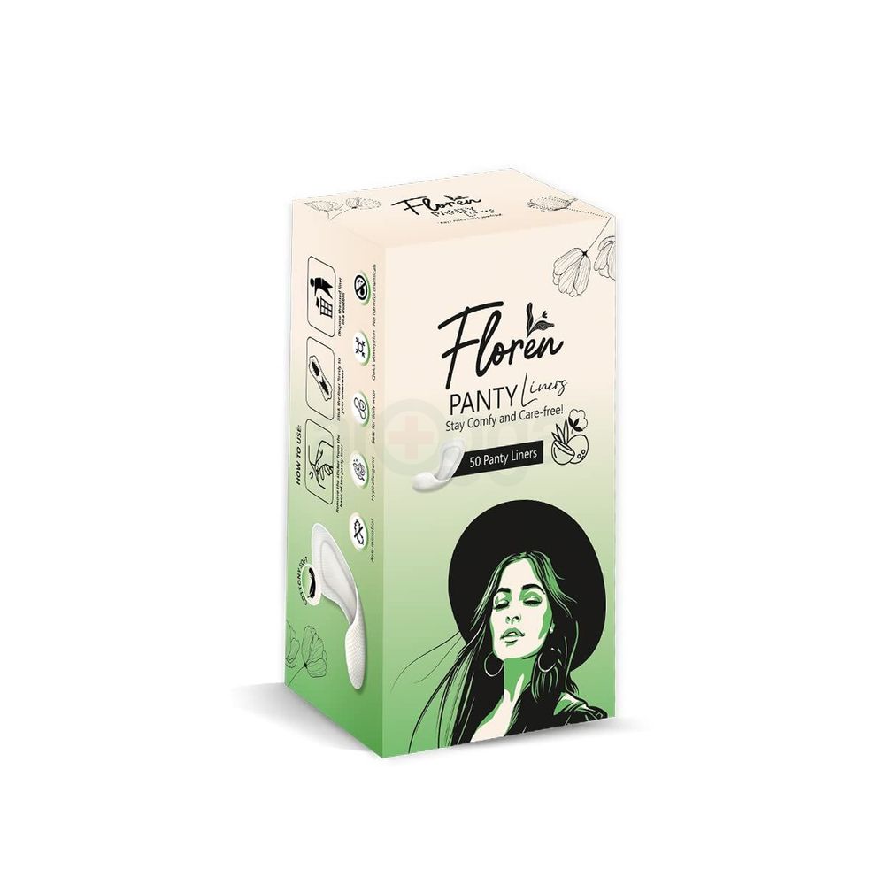 Floren Panty Liners for Women - 50Pcs  