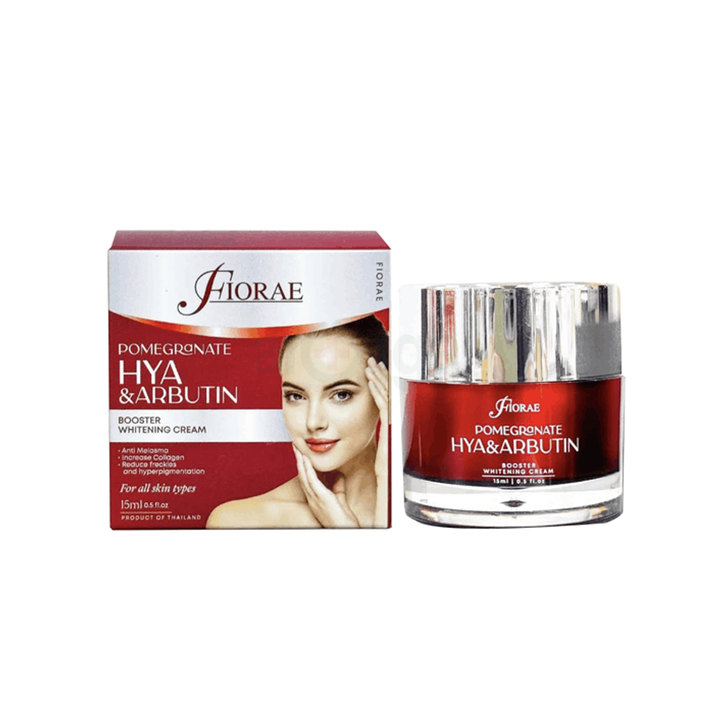 Fiorae Pomegranate HYA & Arbutin Booster Whitening Cream for All Skin Types  