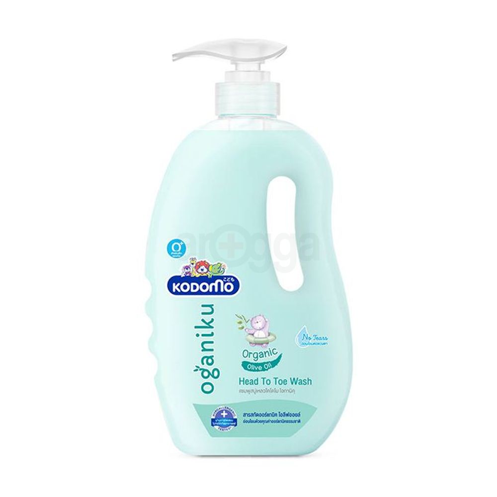 Kodomo Oganiku Head To Toe Wash with Organic Olive Oil for Newborns (0+) 800ml  