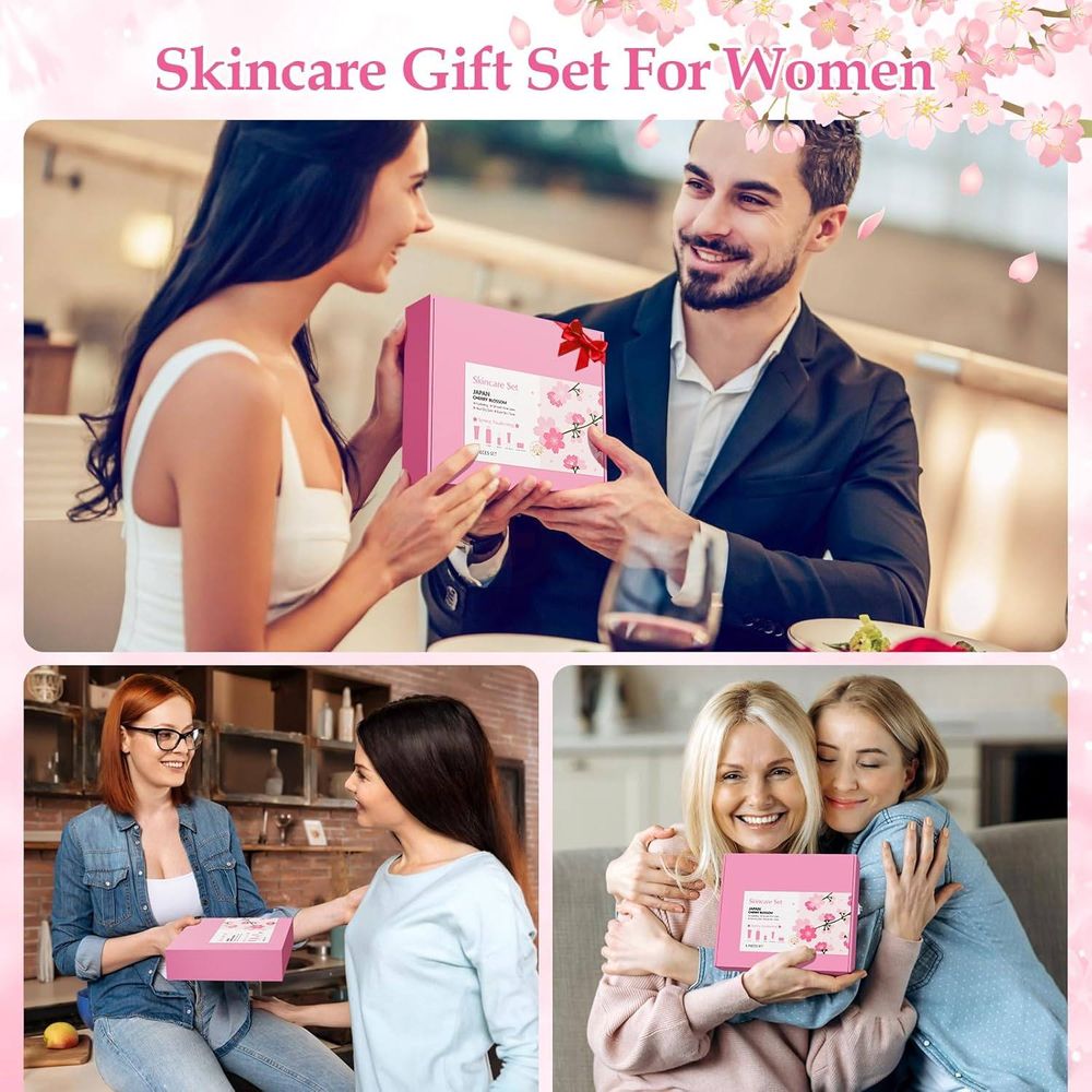 Fenyi Japan Cherry Blossom Skincare Set- Spring Awakening (Cleanser, Toner, Serum, Eye Cream, Facial Cream)  