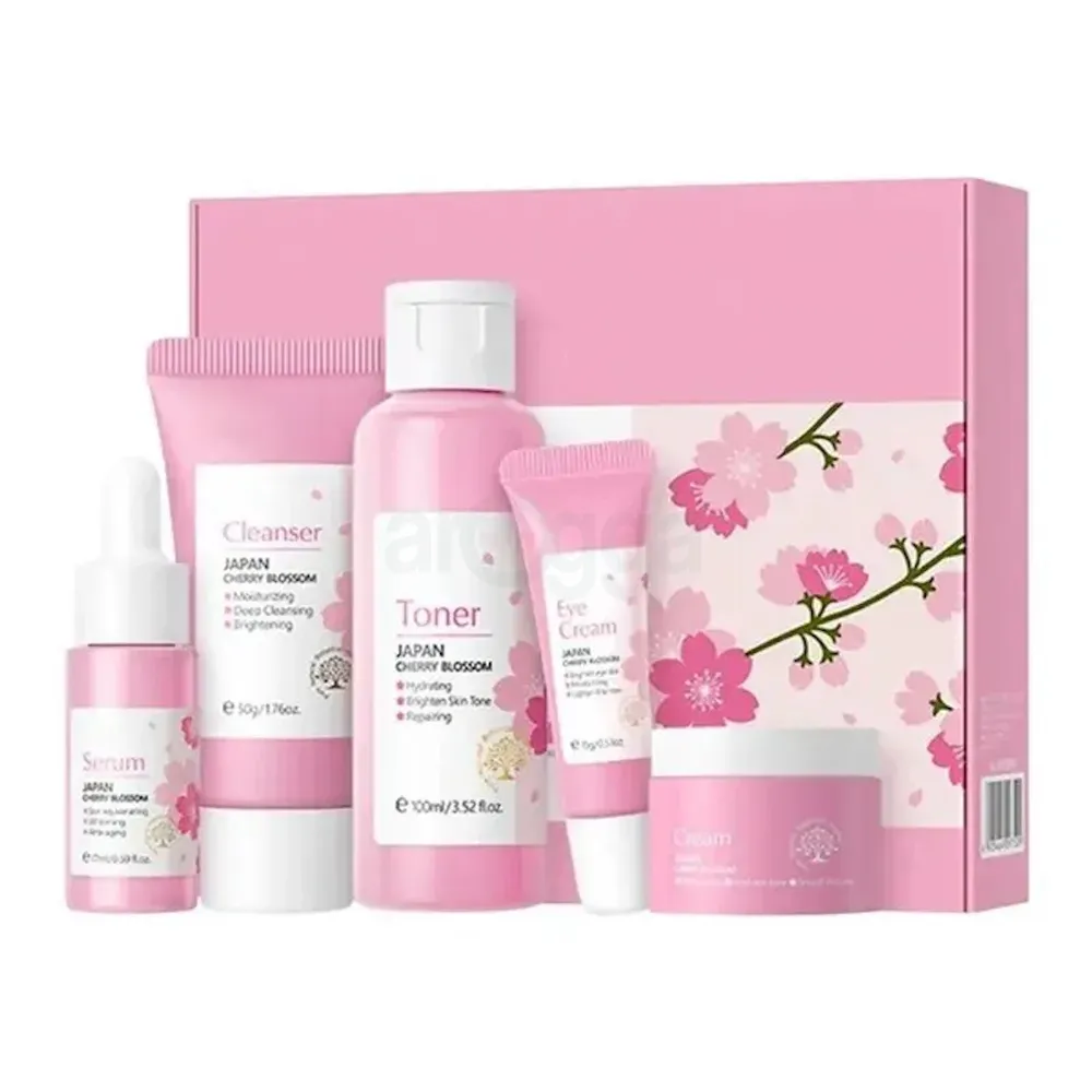 Fenyi Japan Cherry Blossom Skincare Set- Spring Awakening (Cleanser, Toner, Serum, Eye Cream, Facial Cream)  