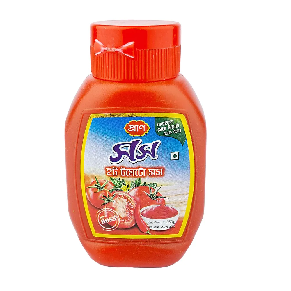 Pran Hot Tomato Sauce Plastic Jar 250gm  