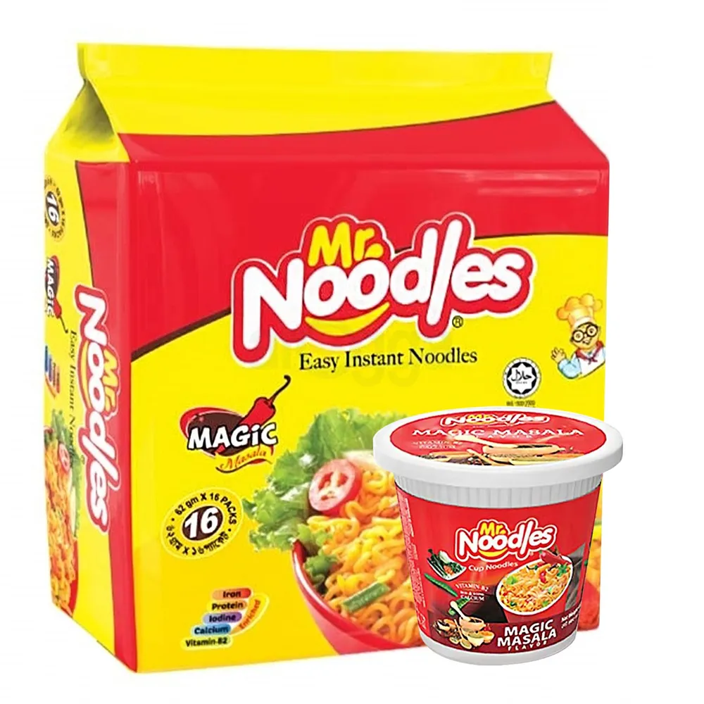 Mr.Noodles Magic Masala Easy Instant 992gm 16Packs With 1pc Cup Noodles Free  