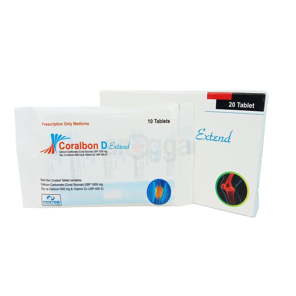 Coralbon D Extend 600mg+400IU tablet