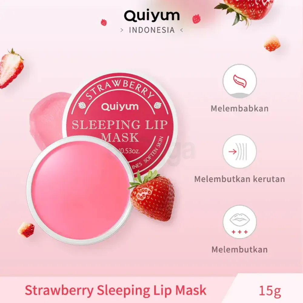 Quiyum Strawberry Sleeping Lip Mask  