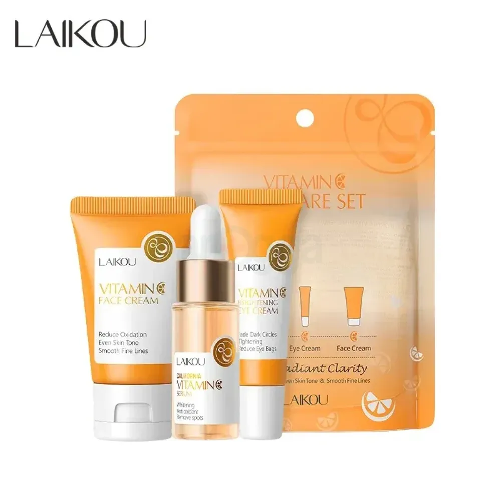 Laikou Vitamin C Skincare Set of 3 (Serum, Eye Cream, Face Cream)  