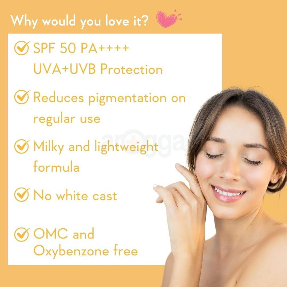 Wishcare Vitamin C Pure Glow Milk Sunscreen Ultra Light SPF 50+ PA++++  
