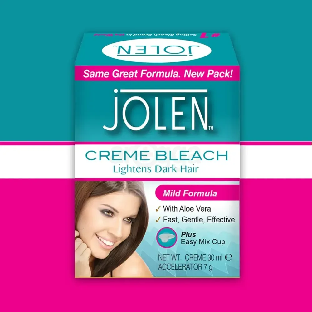 Jolen Creme Bleach Mild Formula for Lighting Dark Hair with Aloe Vera 30ml  