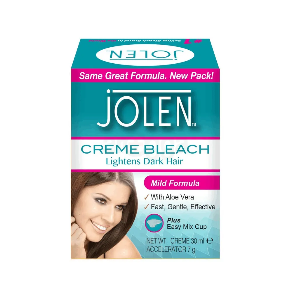 Jolen Creme Bleach Mild Formula for Lighting Dark Hair with Aloe Vera 30ml  