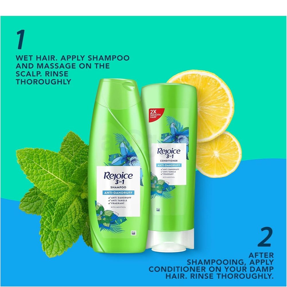 Rejoice 3 in 1 Anti Dandruff Shampoo with Menthol  