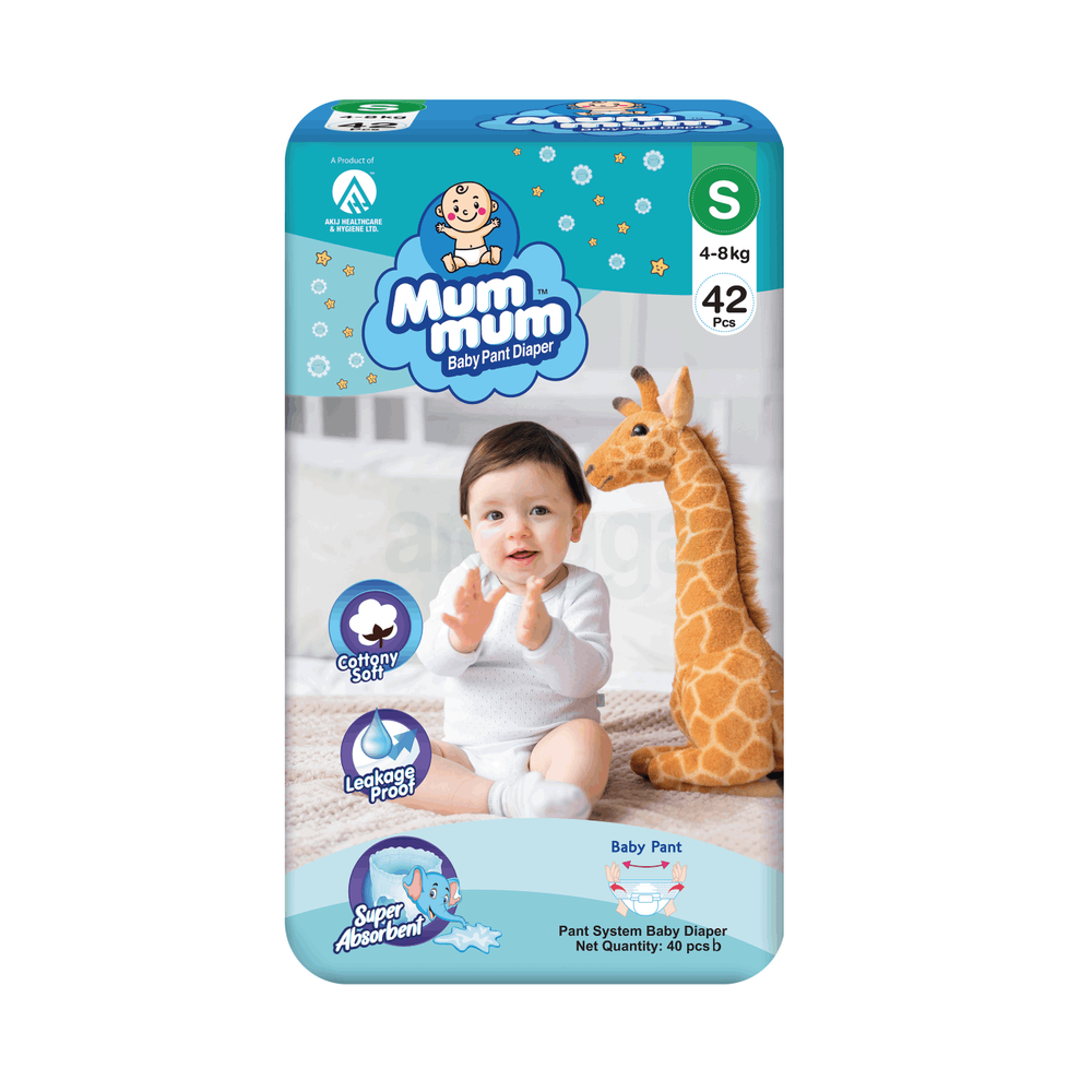 Mum Mum Baby Pant Diaper 42Pcs S (4-8Kg)  