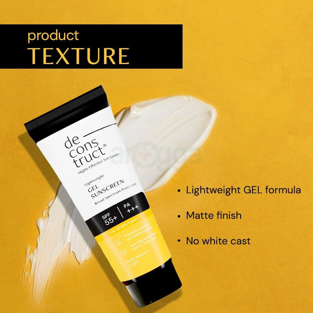 Deconstruct Lightweight Gel Water Resistant Sunscreen for Oily Skin SPF 55+ PA+++  