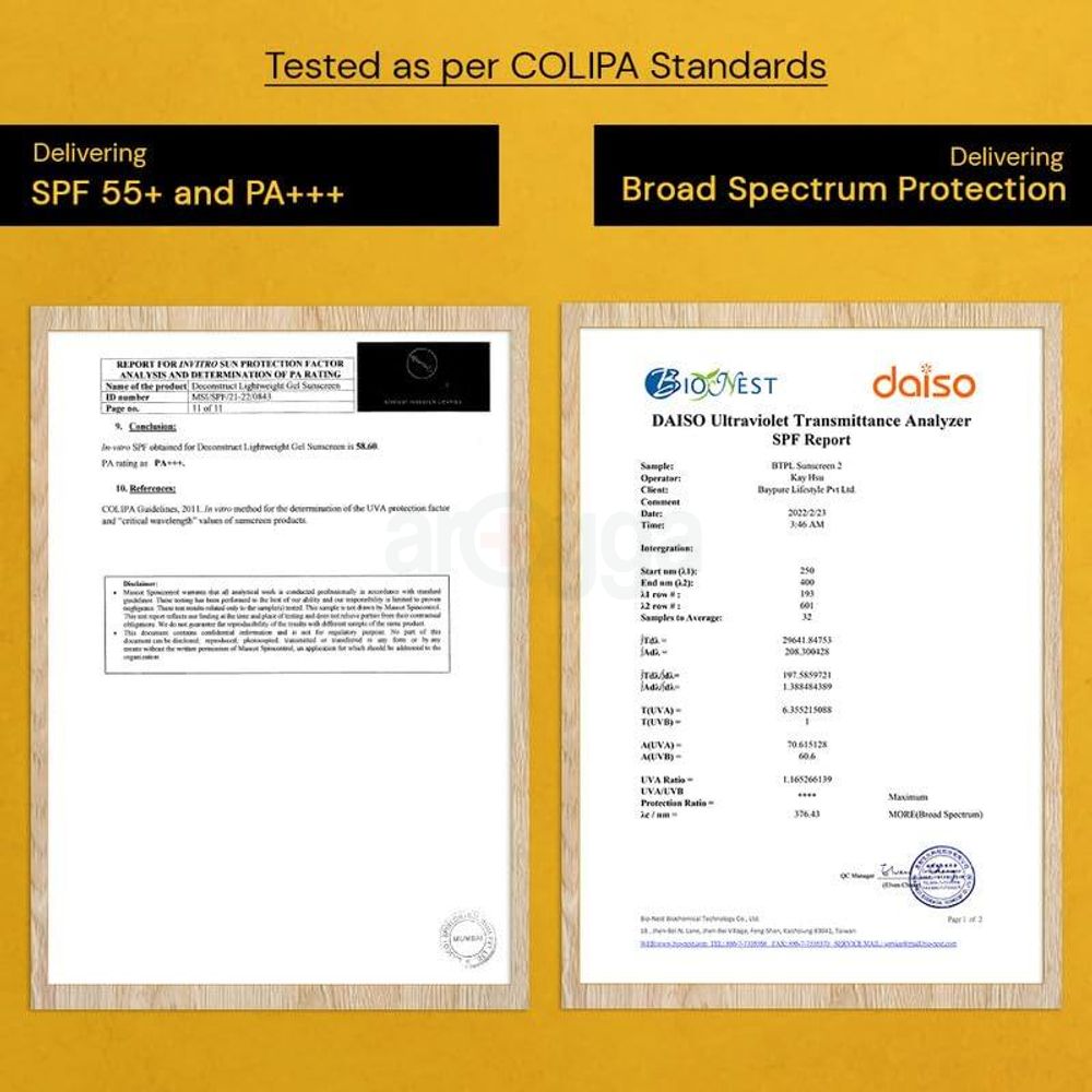 Deconstruct Lightweight Gel Water Resistant Sunscreen for Oily Skin SPF 55+ PA+++  