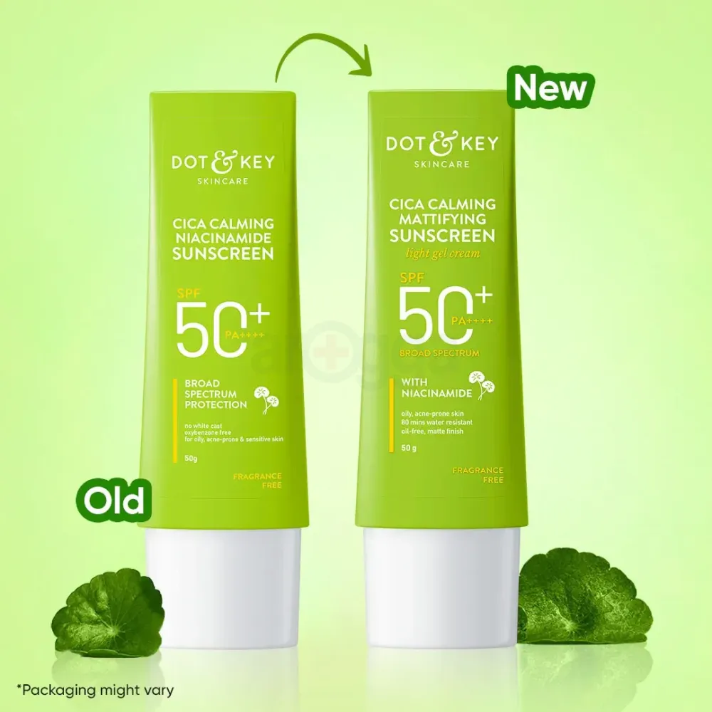 Dot and Key Cica Calming Mattifying Sunscreen SPF 50+ PA++++ with Niacinamide 50gm  