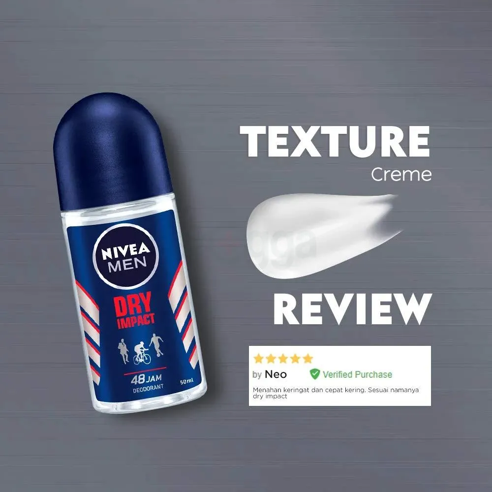 Nivea Men Dry Impact 72H Anti-Perspirant Deodorant Roll-on 50ml  