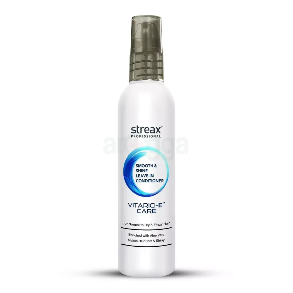 Streax Professional Vitariche Care Smooth and Shine Leave in Conditioner for Normal to Dry and Frizzy Hair  