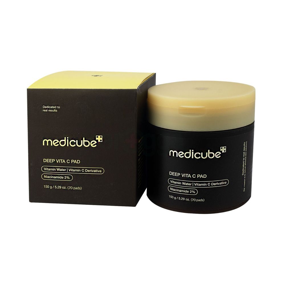 Medicube Deep Vita C Pad with Vitamin Water,Vitamin C Derivative and Niacinamide 2% - 70 Pads  