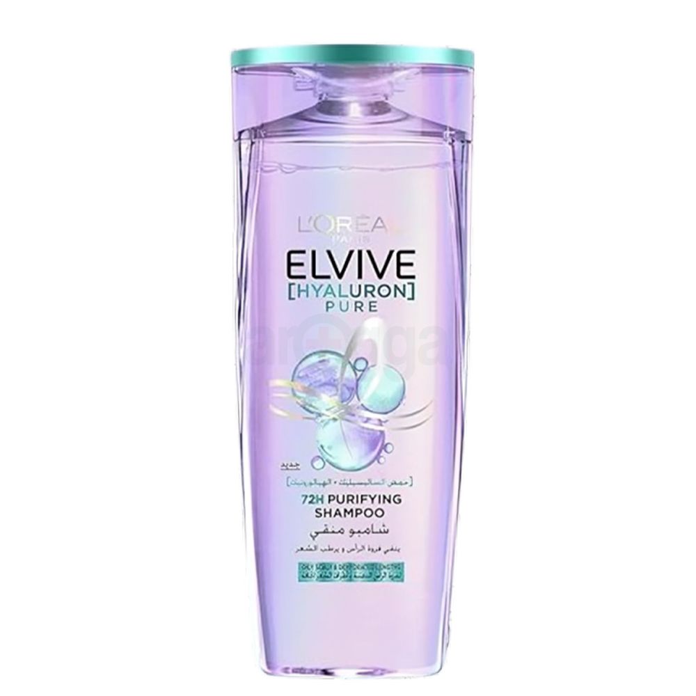 Loreal Paris Elvive Hyaluron Pure 72hr Purifying Shampoo for Oily Scalp and Dehydrated Lengths 400ml  