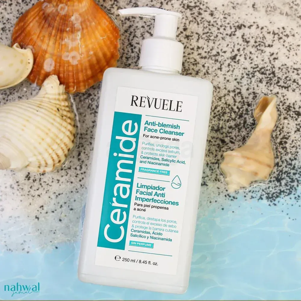 Revuele Ceramide Anti Blemish Face Cleanser with Ceramides, Salicylic Acid & Niacinamide for Acne Prone Skin  