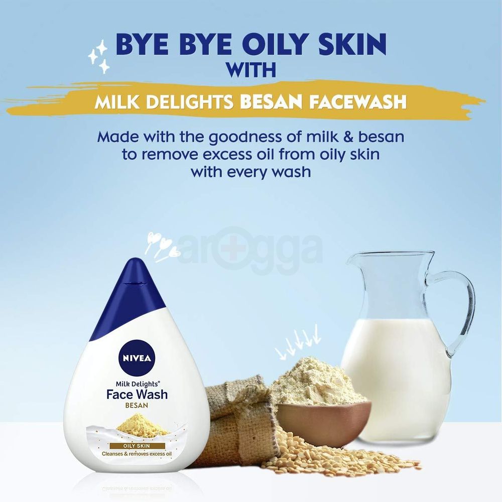 Nivea Milk Delights Face Wash Besan for Oily Skin 100 ml  