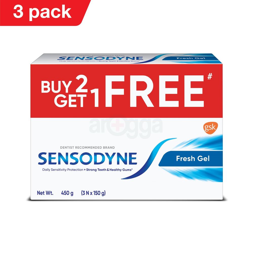 Sensodyne Fresh Gel Toothpaste (Buy 2 Get 1 Free) 150gm  