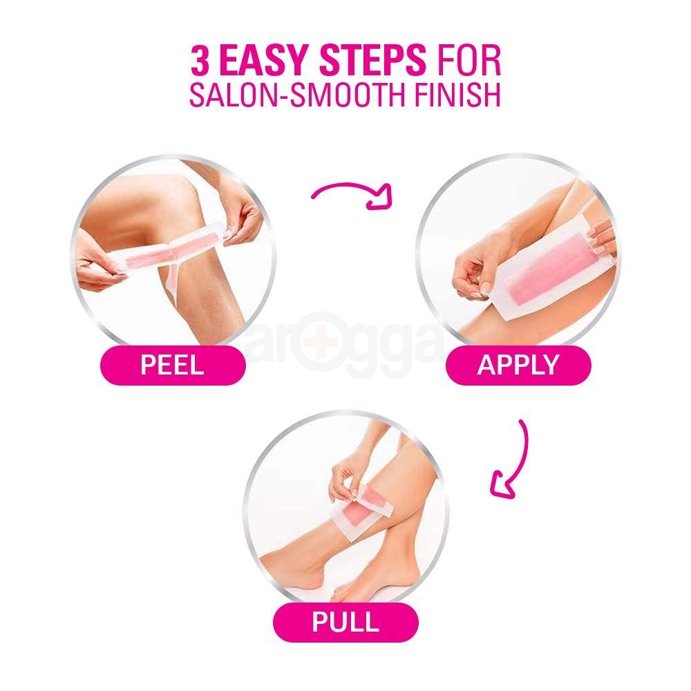 Veet Ready to Use Salon Smooth Full Body Wax Strips for Normal Skin - 20 Wax  