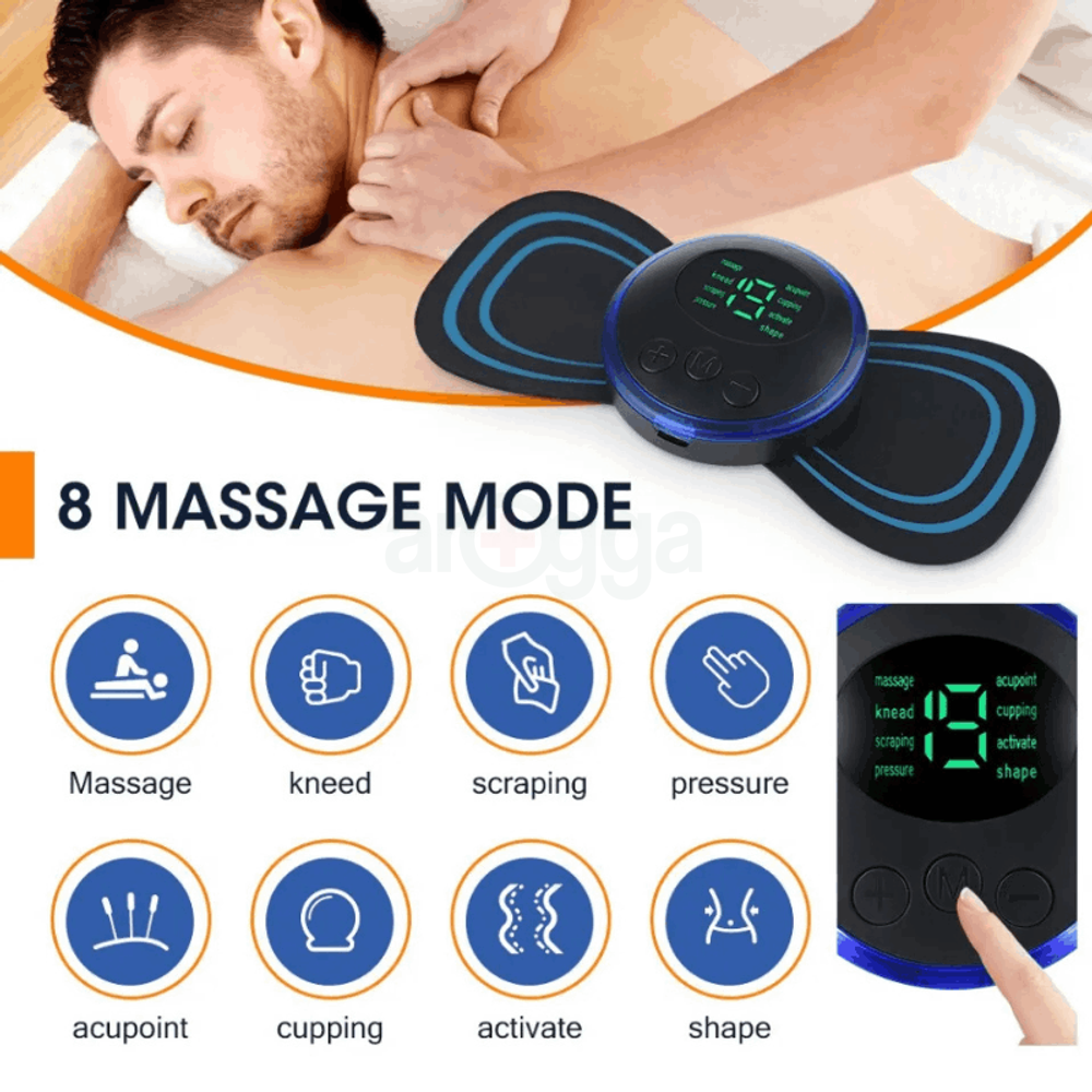 Portable Mini EMS Neck Massager Electric Body Shaping Massage Sticker for Shoulder Leg Arm Abdomen Muscle Stimulator Massage Pad  
