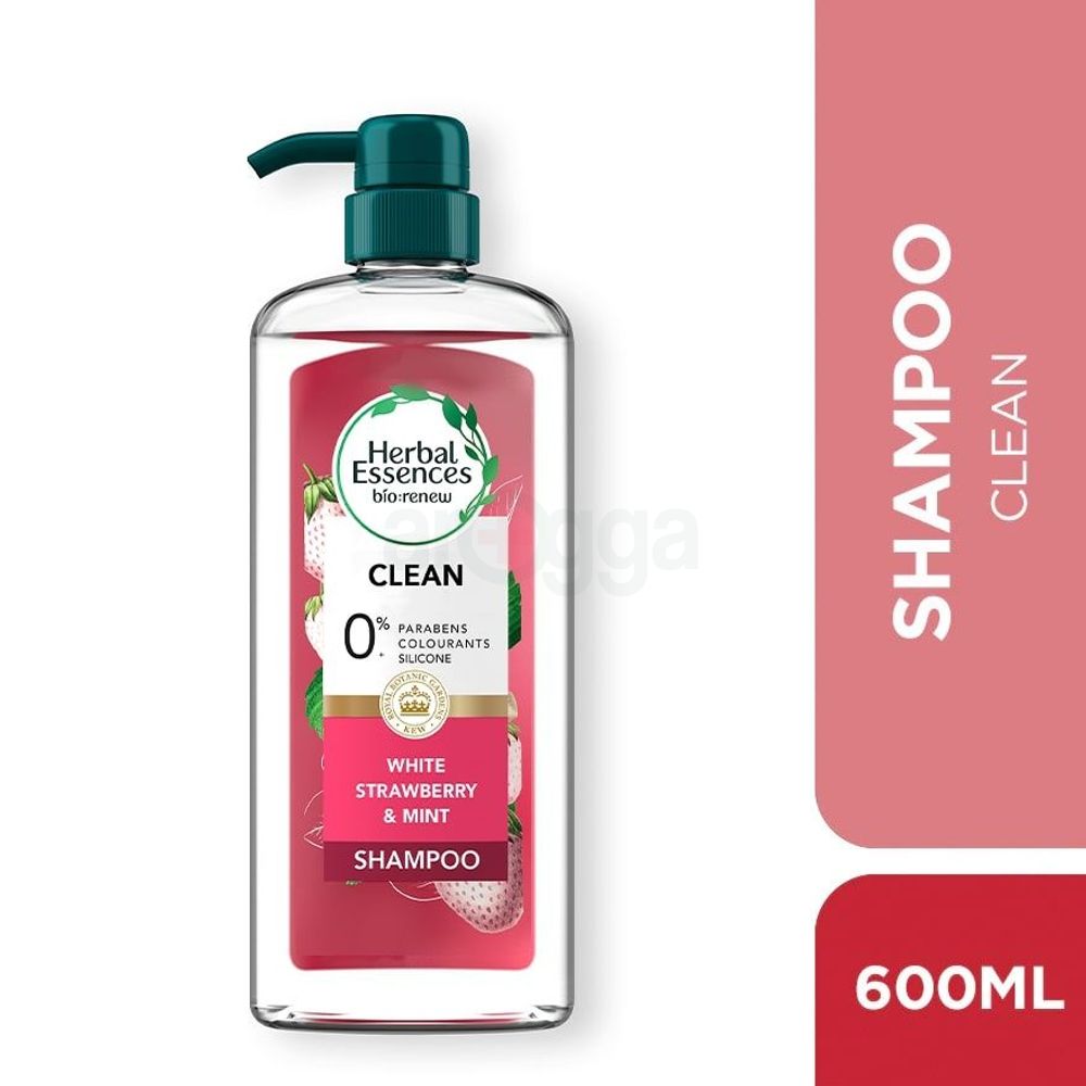 Herbal Essences Bio:Renew Clean Shampoo with Strawberry and Mint (0% Parabens, Colourants, Silicones)  