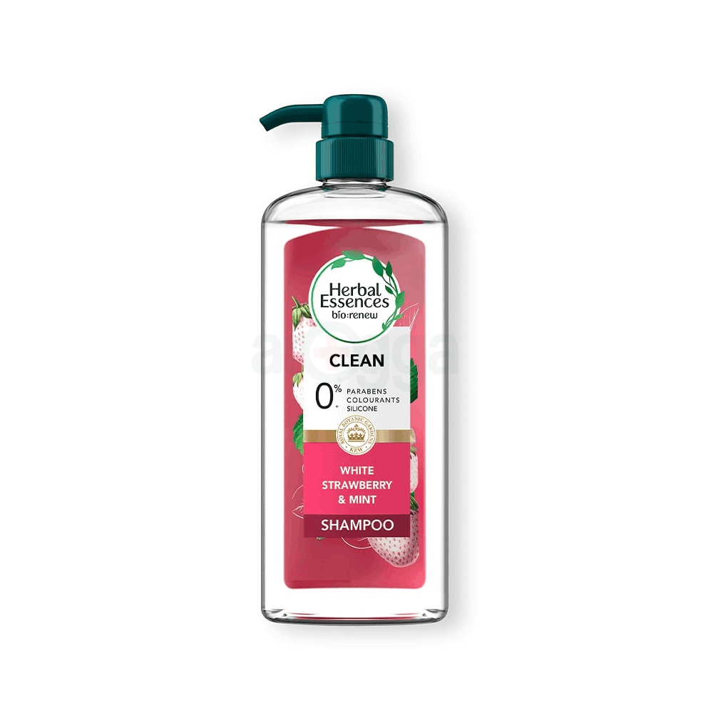 Herbal Essences Bio:Renew Clean Shampoo with Strawberry and Mint (0% Parabens, Colourants, Silicones)  