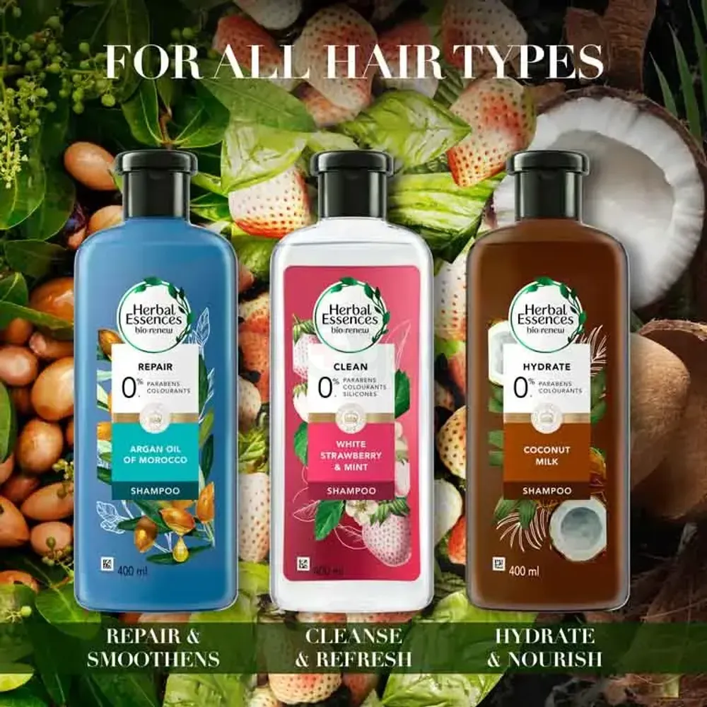 Herbal Essences Bio:Renew Hydrate Shampoo with Coconut Milk (0% Parabens & Colourants)  