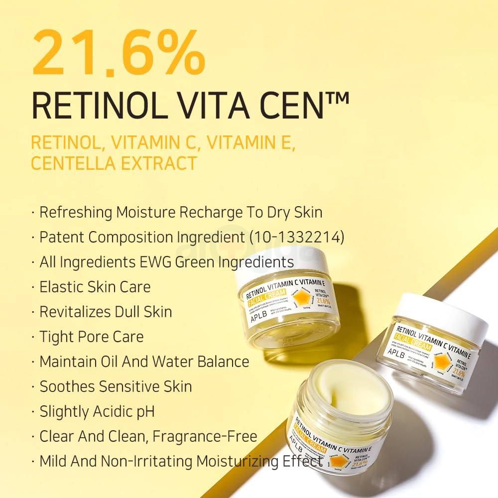 APLB Retinol Vitamin C Vitamin E 21.6% Facial Cream  