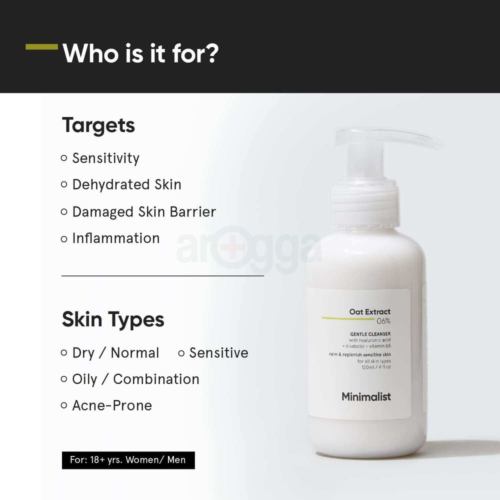 Minimalist Oat Extract 06% Gentle Cleanser for Sensitive Skin  