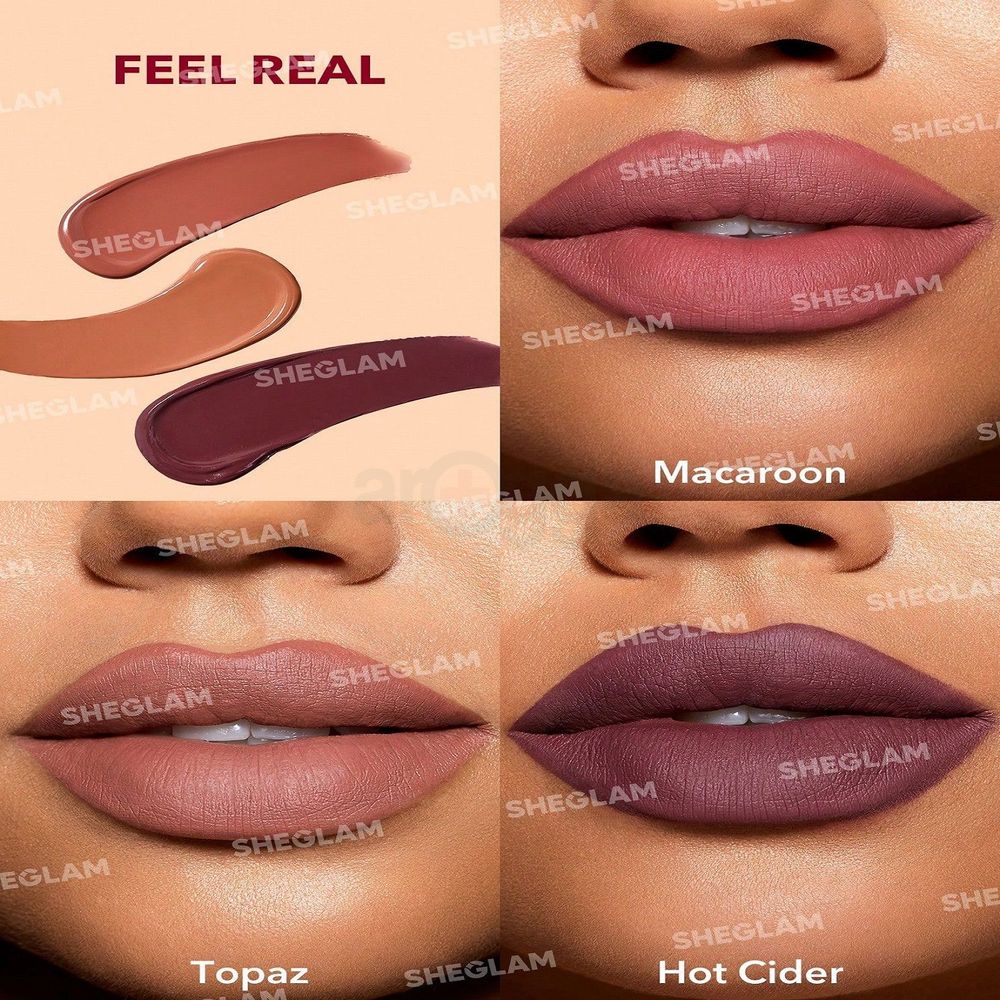 SHEGLAM Matte Allure Mini Liquid Lipstick Set - Feel Real  
