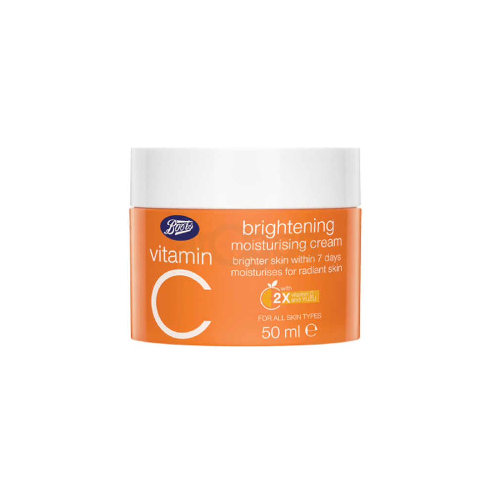 Boots Vitamin C Brightening Day Time Routine Set (Brightening Intensive Serum 30ml, Brightening Eye Gel 15ml & Brightening Moisturising Cream 50ml)  