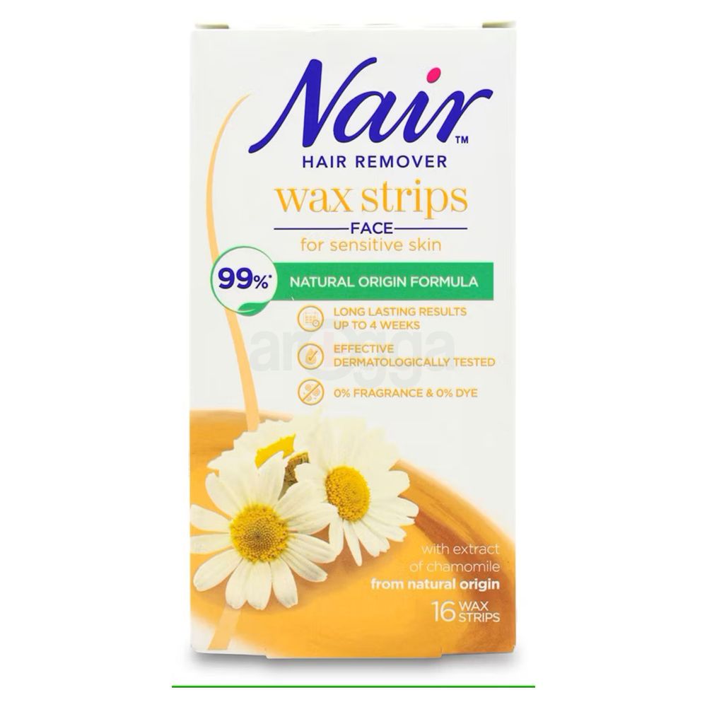 Nair Hair Remover Face Wax Strips for Sensitive Skin with Camomile Extract  