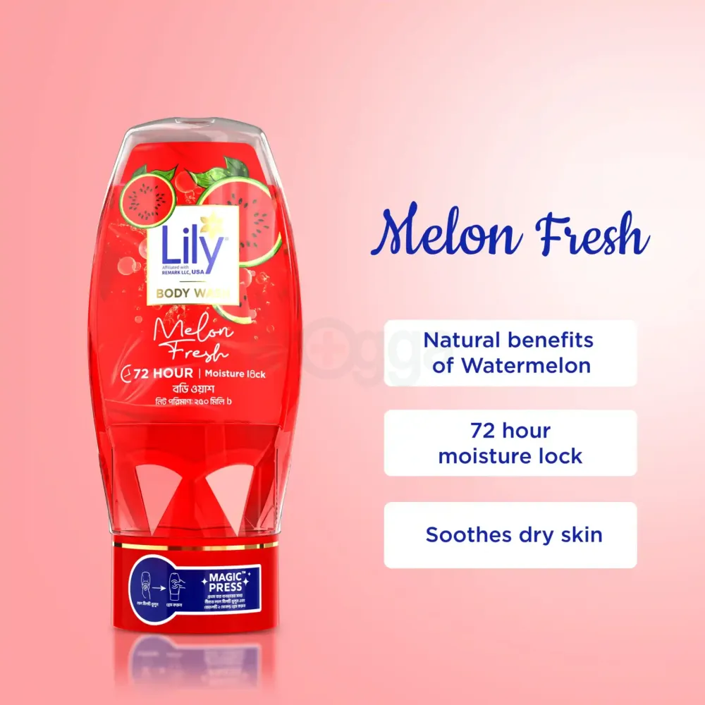 Lily 24hr Melon Fresh Body Wash 250ml  