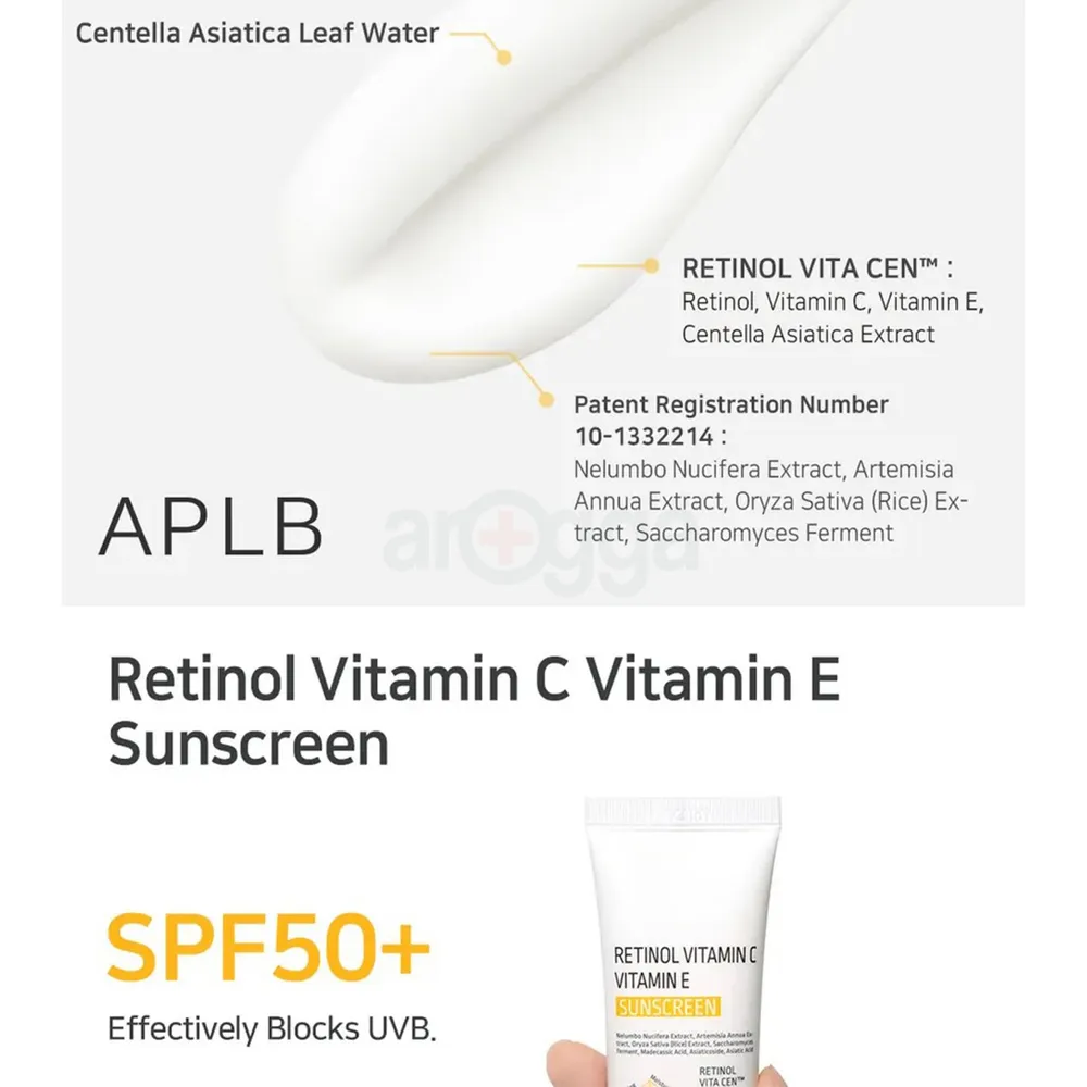 APLB Retinol Vitamin C Vitamin E Sunscreen SPF 50+ PA++++  