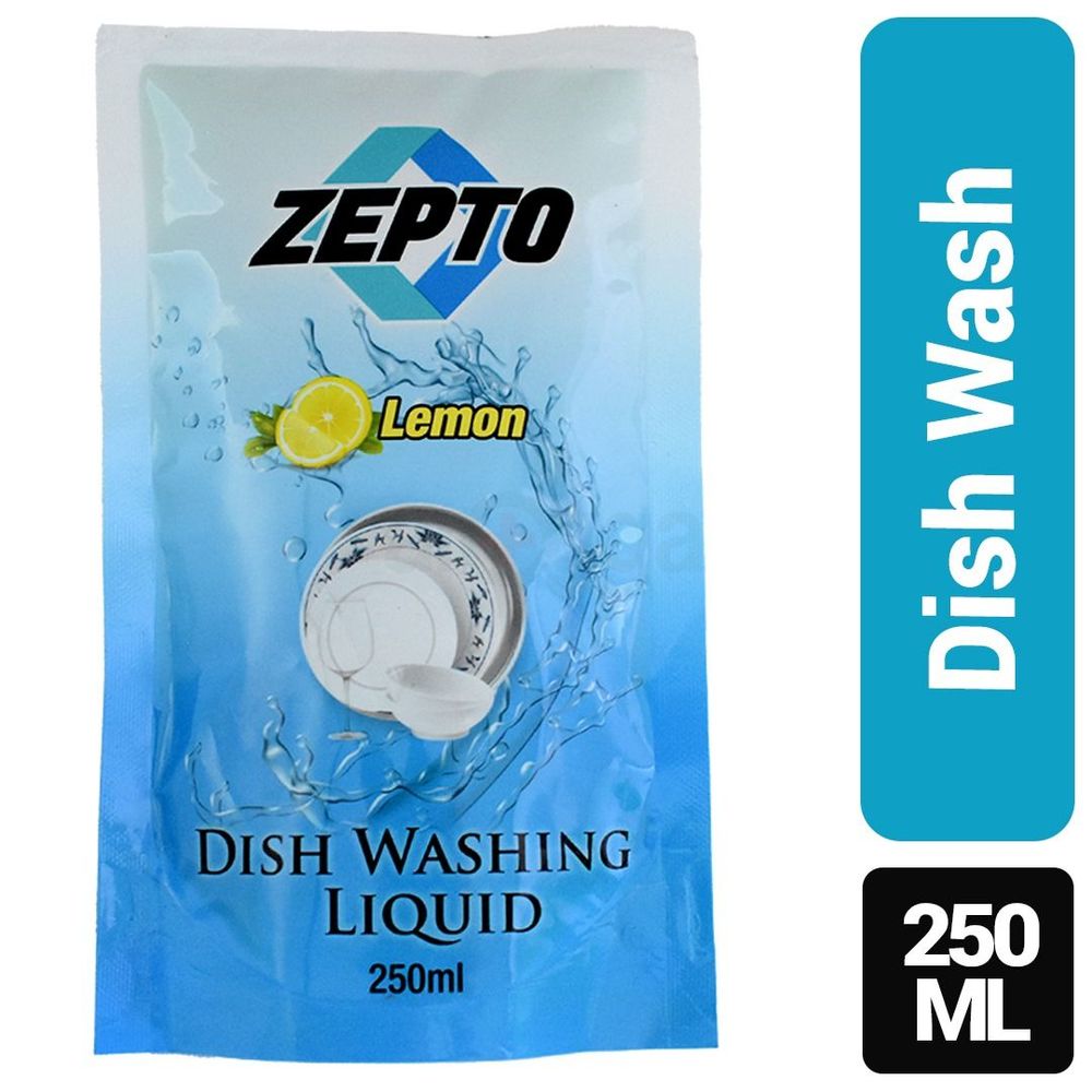 Zepto Lemon Liquid Dish Washing Refill 250ml  