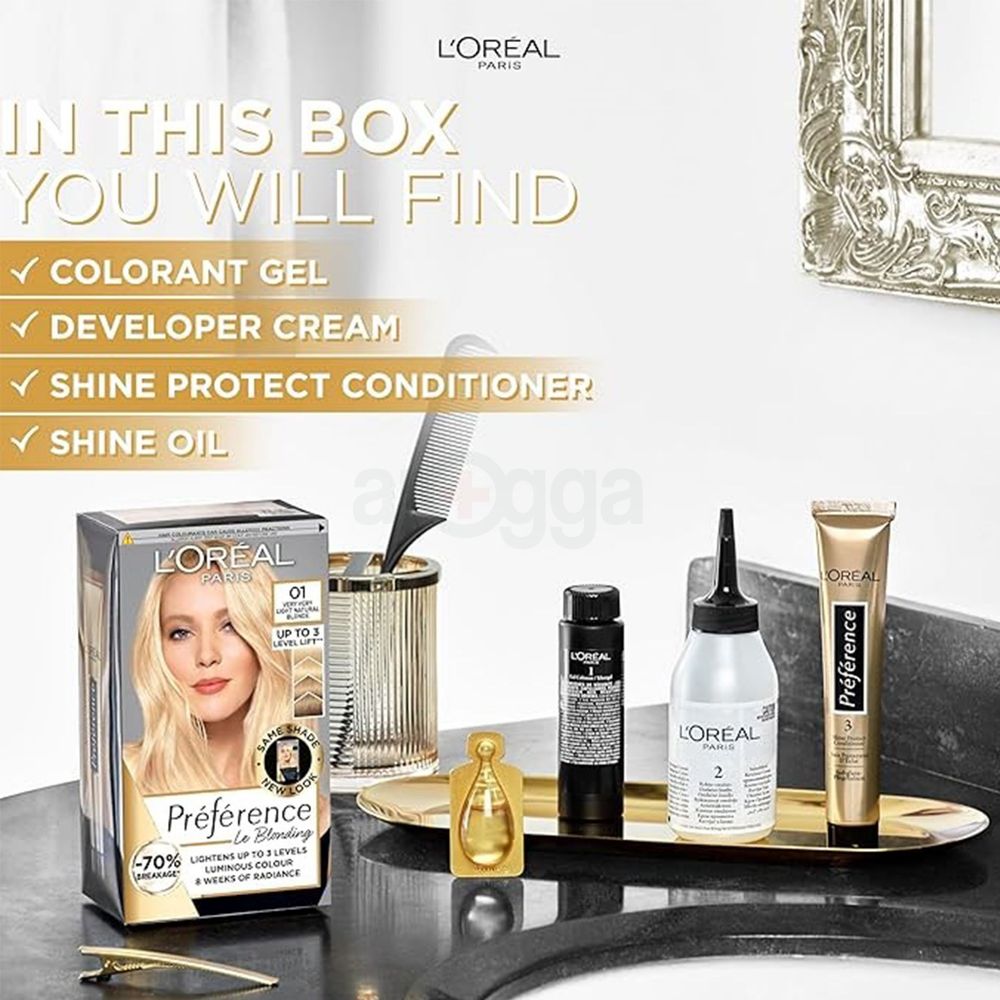 Loreal Paris Preference Hair Color - 01 Very Very Light Natural Blonde  