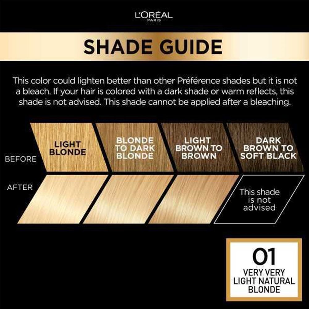 Loreal Paris Preference Hair Color - 01 Very Very Light Natural Blonde  