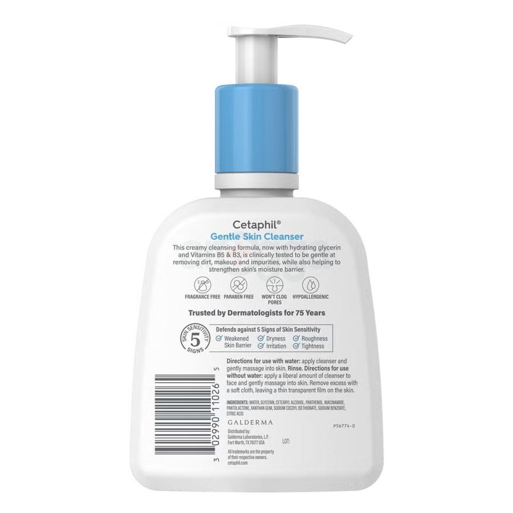 Cetaphil Gentle Skin Cleanser for Dry To Normal, Sensitive Skin with Hydrating Glycerin, Vitamins B3 & B5  