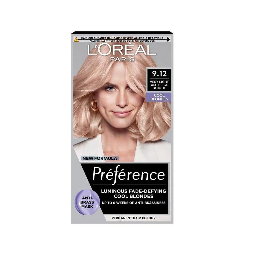 Loreal Paris Preference Hair Color - 9.12 Very Light Ash Beige Blonde  